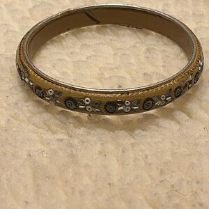 Vintage Yellow Enamel Bangle